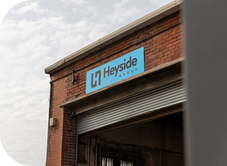 Signage outside Heyside Group's Oldham factory
